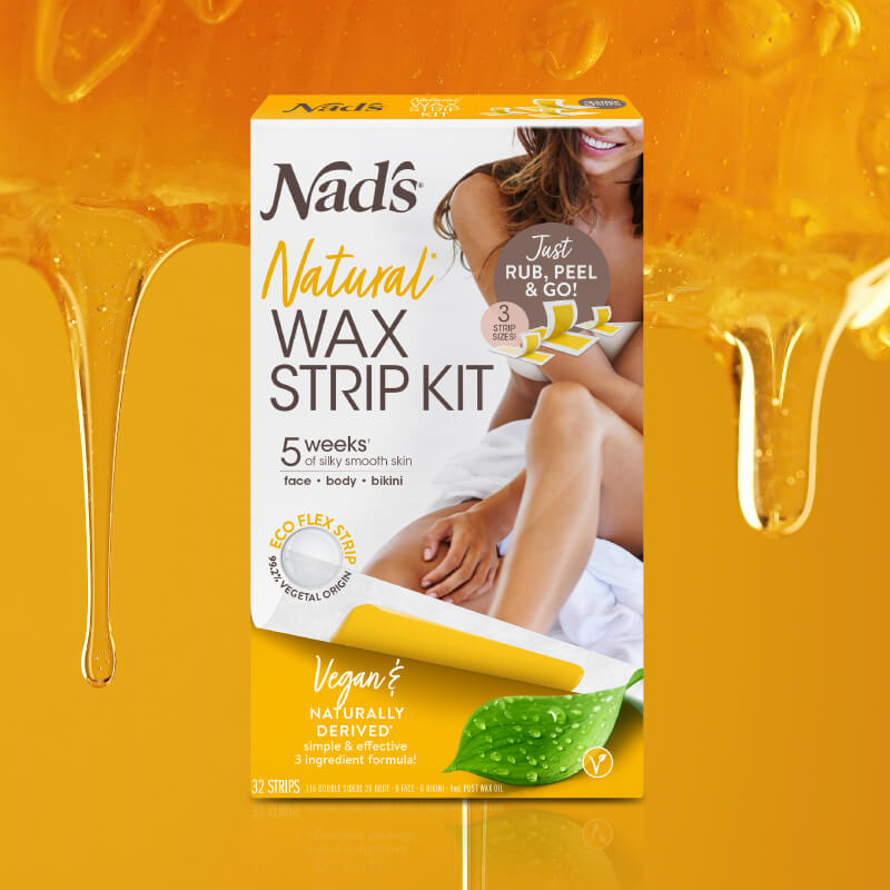 Sustainable Beauty: Eco-friendly Nad's Natural Hair Removal Wax Strip Kit | Earth Day